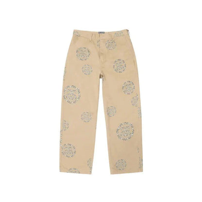 DENIM TEARS X STUSSY PANTS SS WREATH CHINO KHAK - kleostreetwear